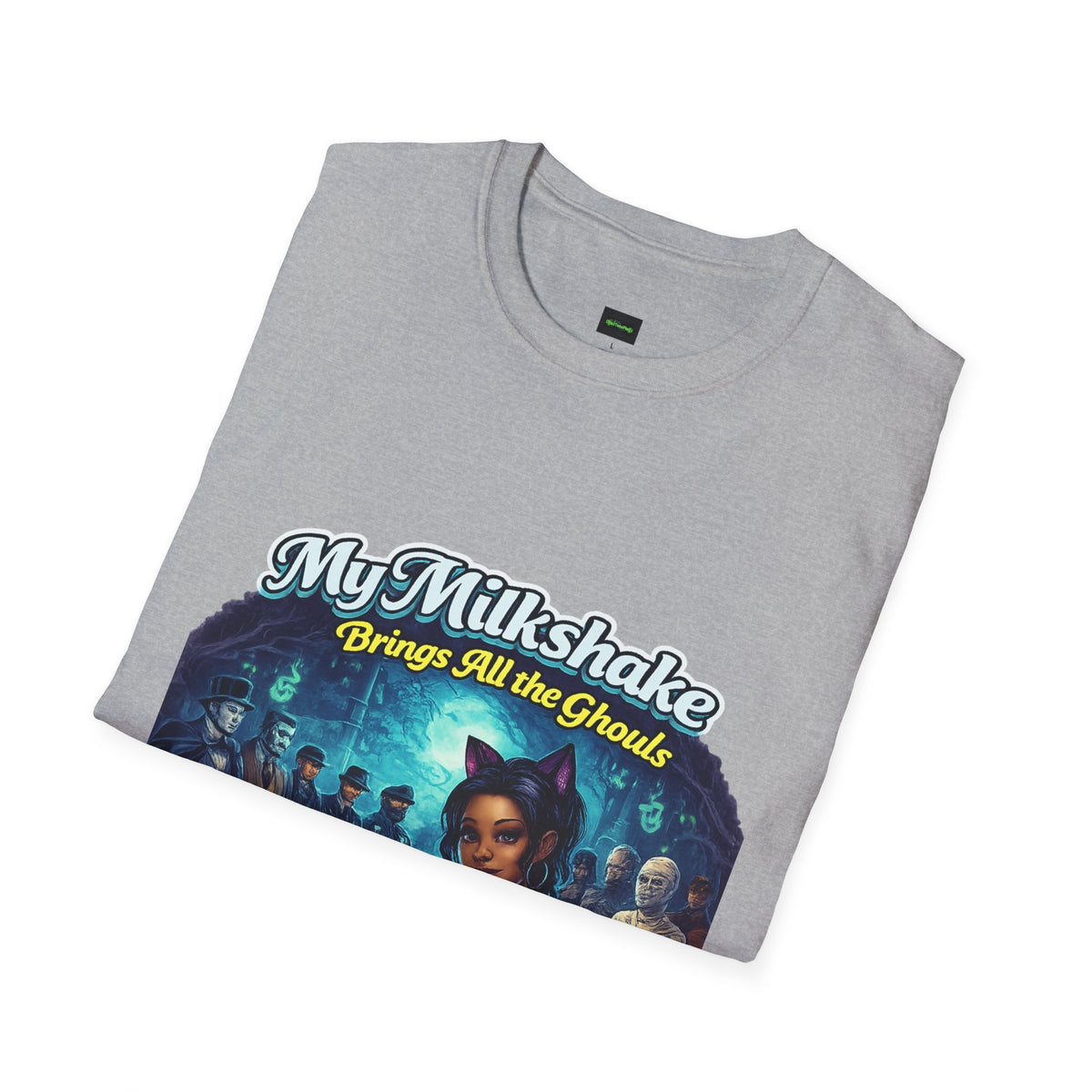 My Milkshake Brings All the Ghouls to the Yard T-Shirt — Retro Halloween Horror Tee