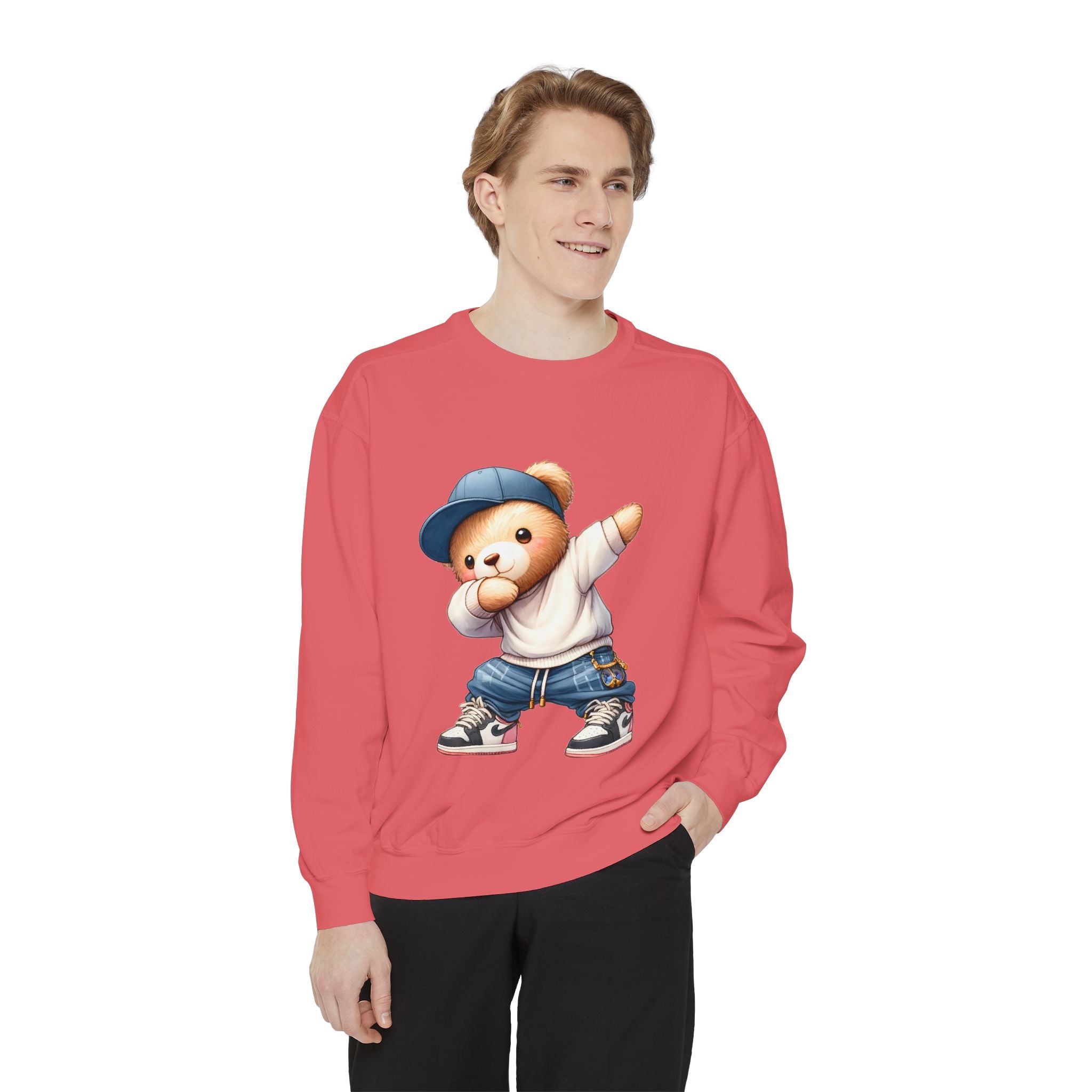 Dabbing Teddy Bear Sweatshirt — Cute Streetwear Graphic Pullover