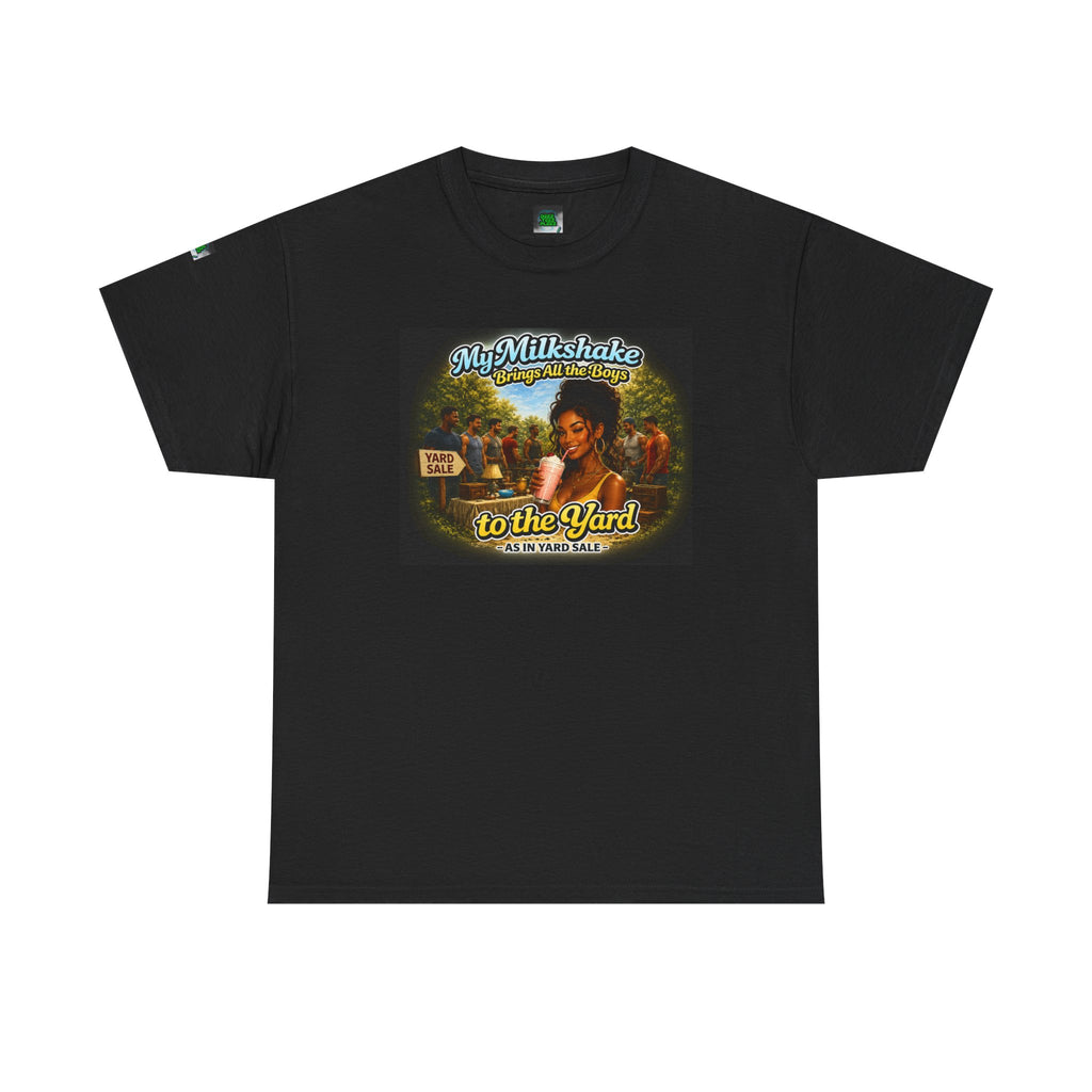 Retro Milkshake Shop Graphic Tee — "My Milkshake Brings All The Boys To The Yard" Vintage Art