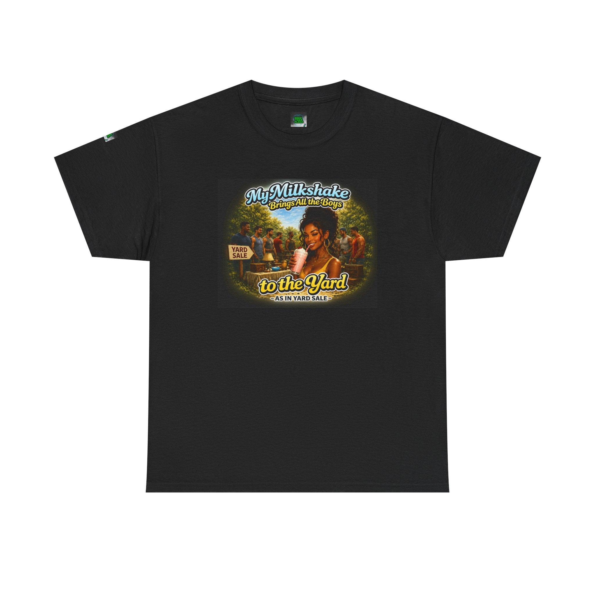 Retro Milkshake Shop Graphic Tee — "My Milkshake Brings All The Boys To The Yard" Vintage Art
