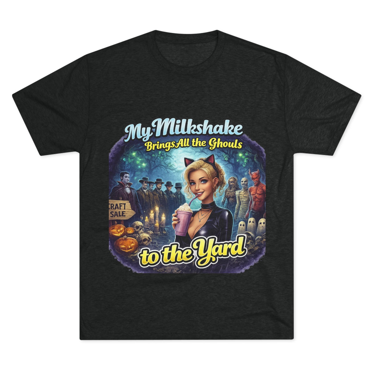 My Milkshake Brings All the Ghouls to the Yard Halloween Tee