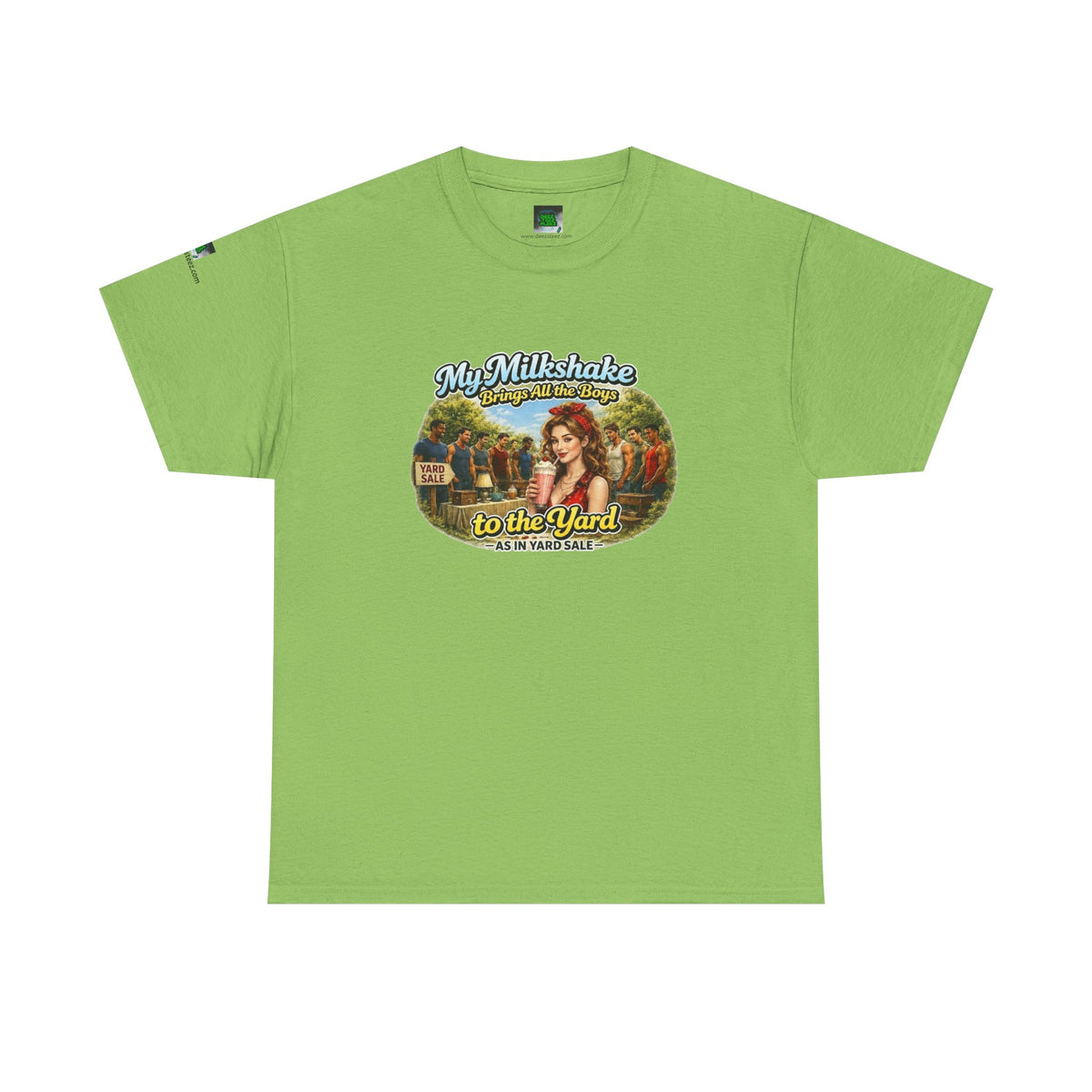 Retro Milkshake Shop Graphic Tee — "My Milkshake Brings All The Boys To The Yard" Vintage Art
