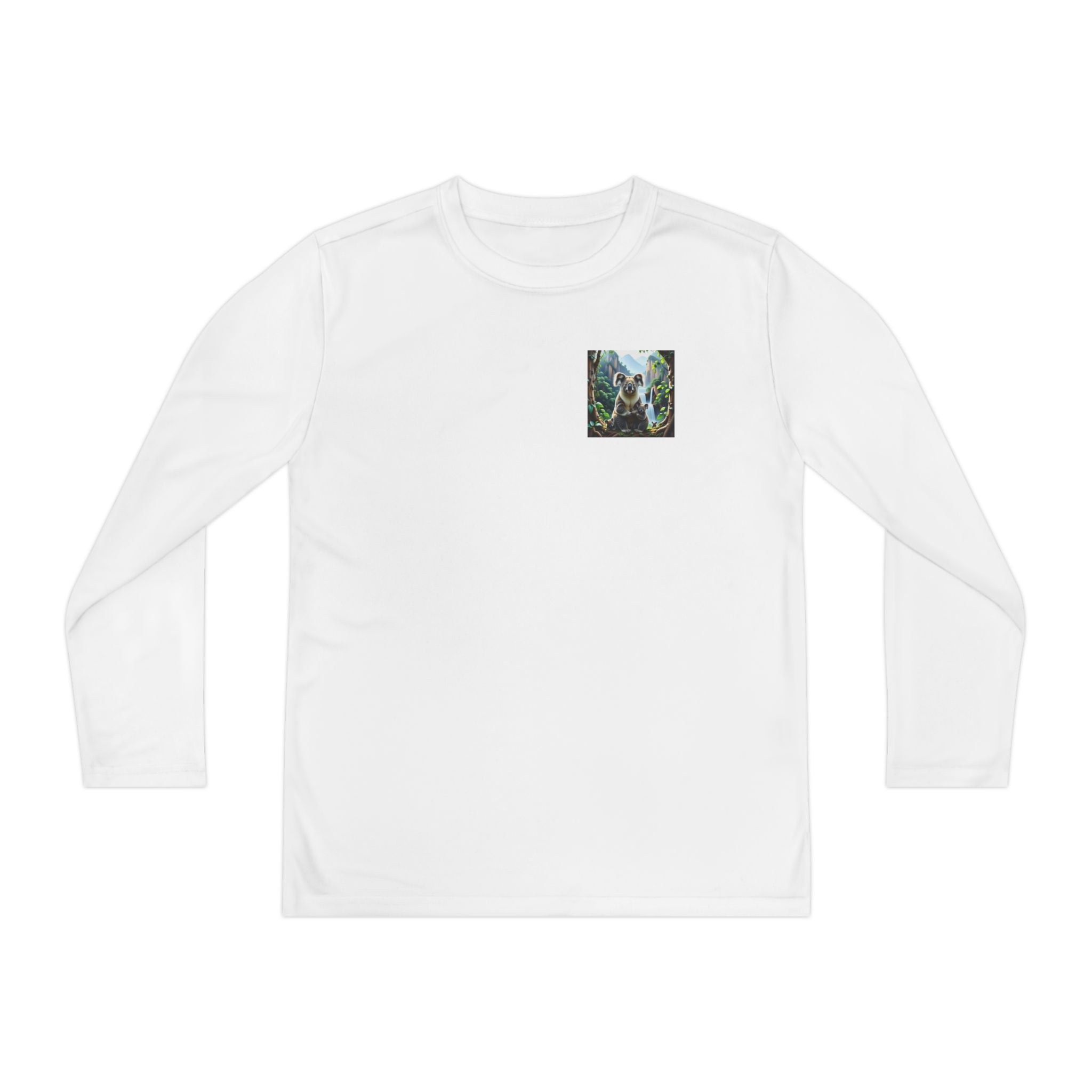 Youth Long Sleeve Tee — Small Nature Graphic Chest Print