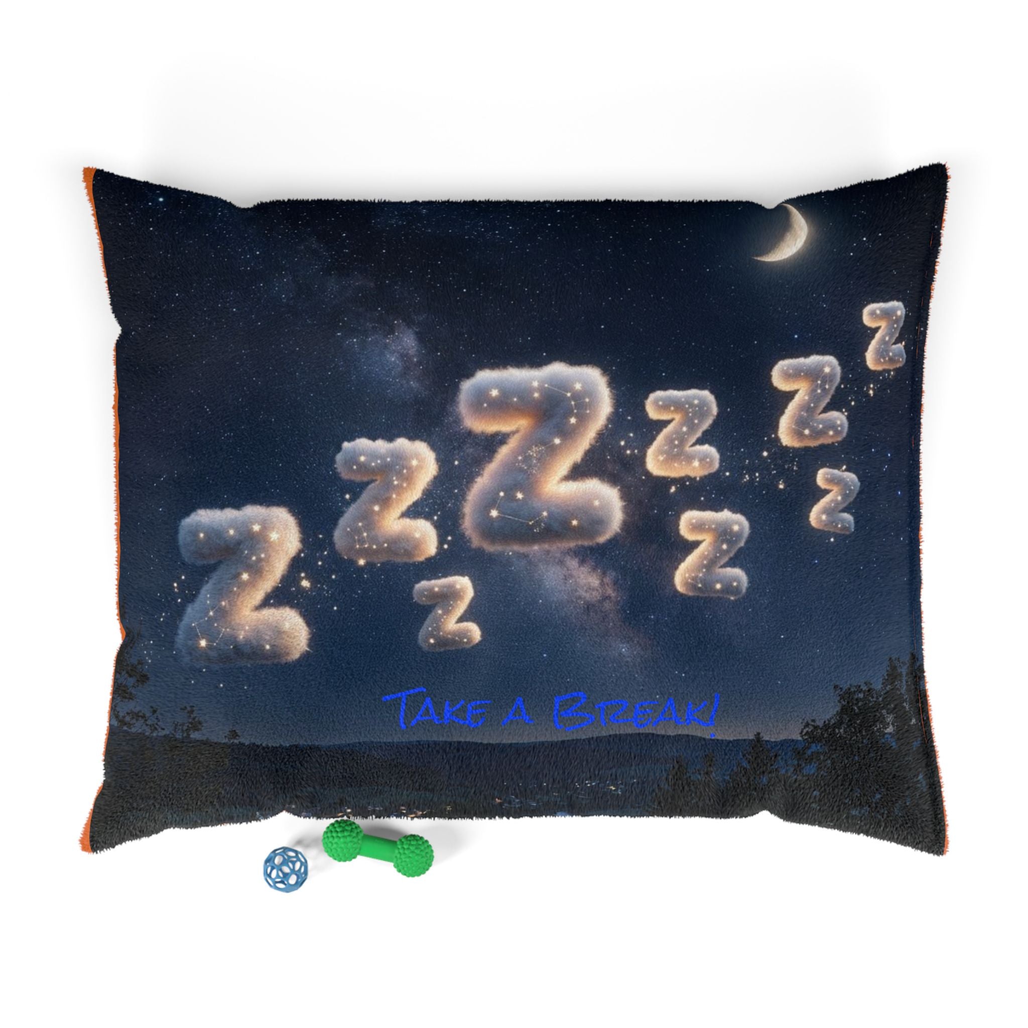 Sleepy Night Pet Bed – 'Take a Break' Cozy Cloud Zzzz Pillow for Dogs & Cats