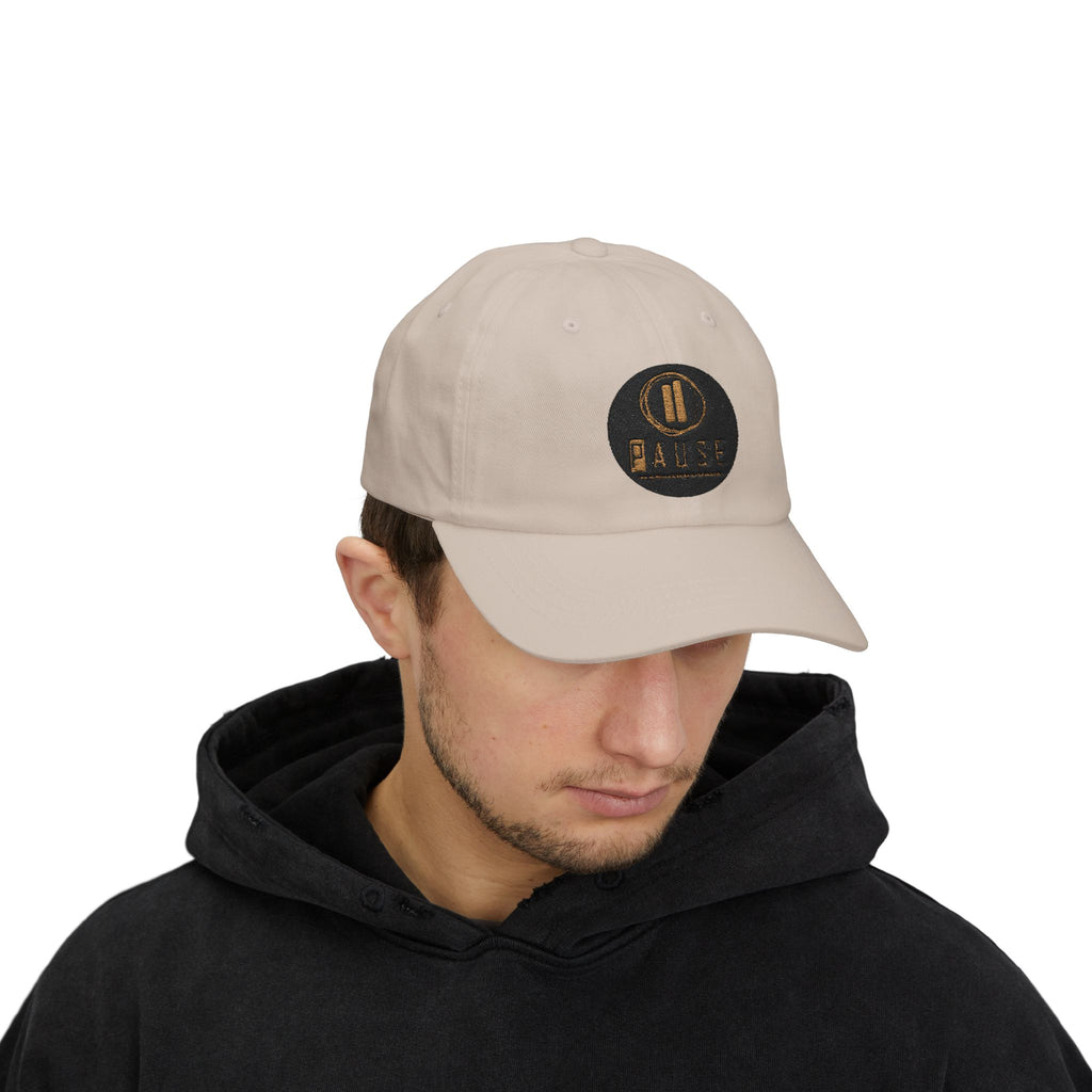 Classic Dad Cap — Embroidered Pause Logo Baseball Hat