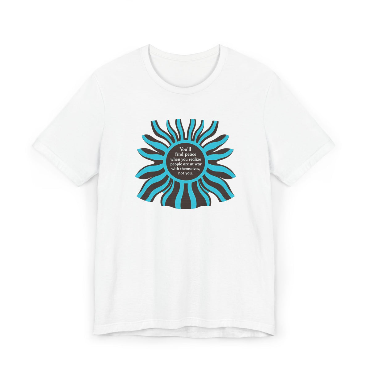 Sunburst Graphic T-Shirt — 'Don't Let Fear Decide' Inspirational Tee