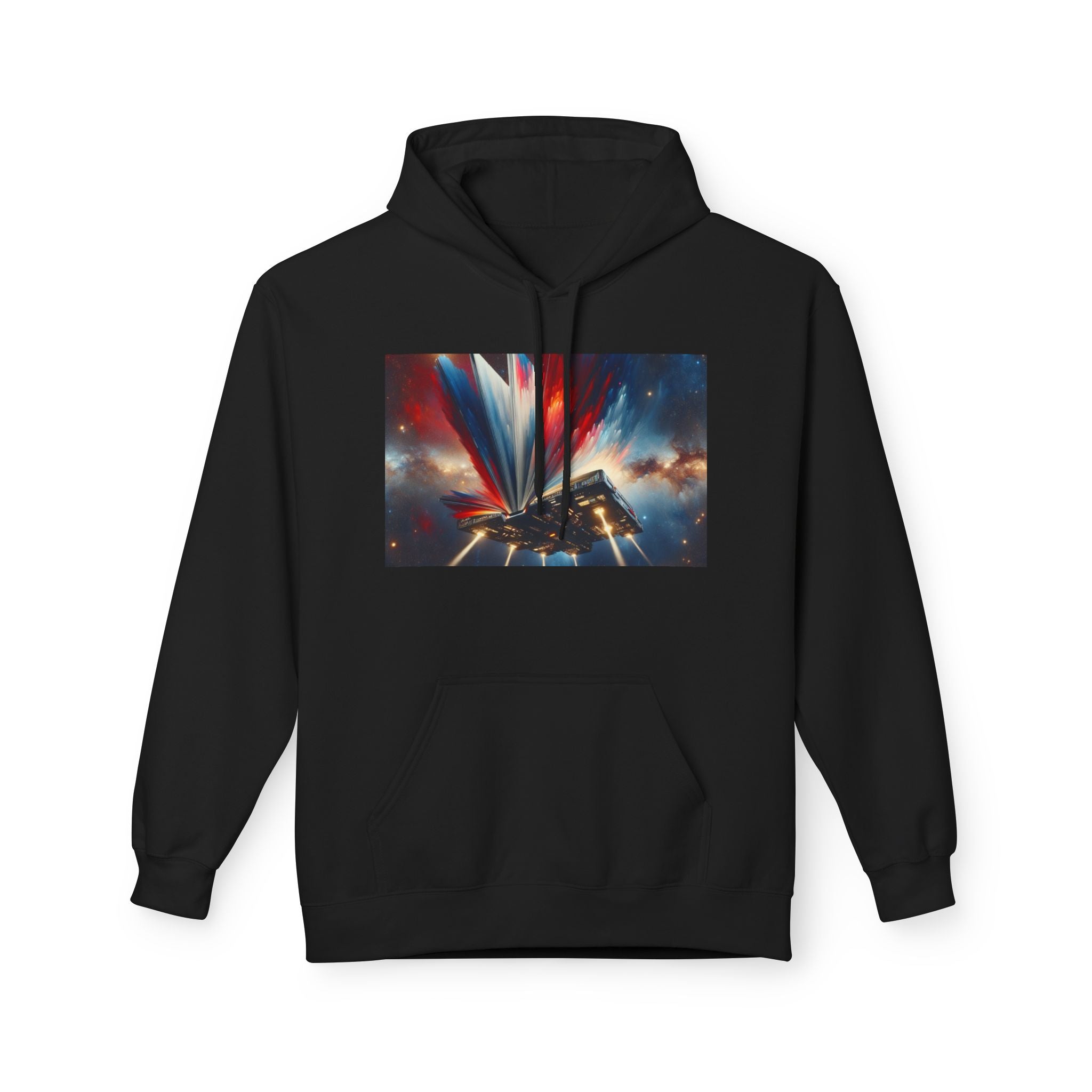 Cosmic Flight Hoodie — "Knowledge Takes Flight" Graphic Pullover