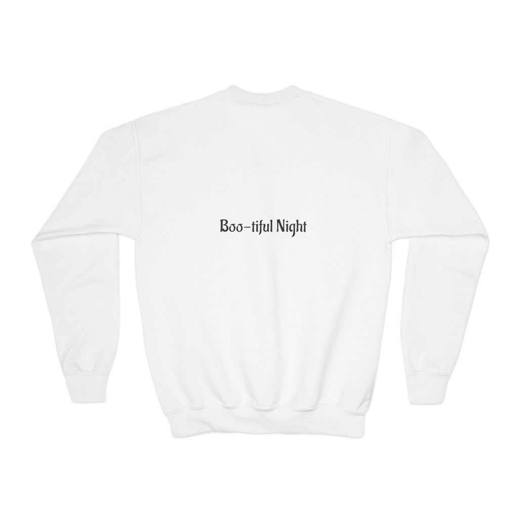 Boo-tiful Night Halloween Youth Crewneck Sweatshirt