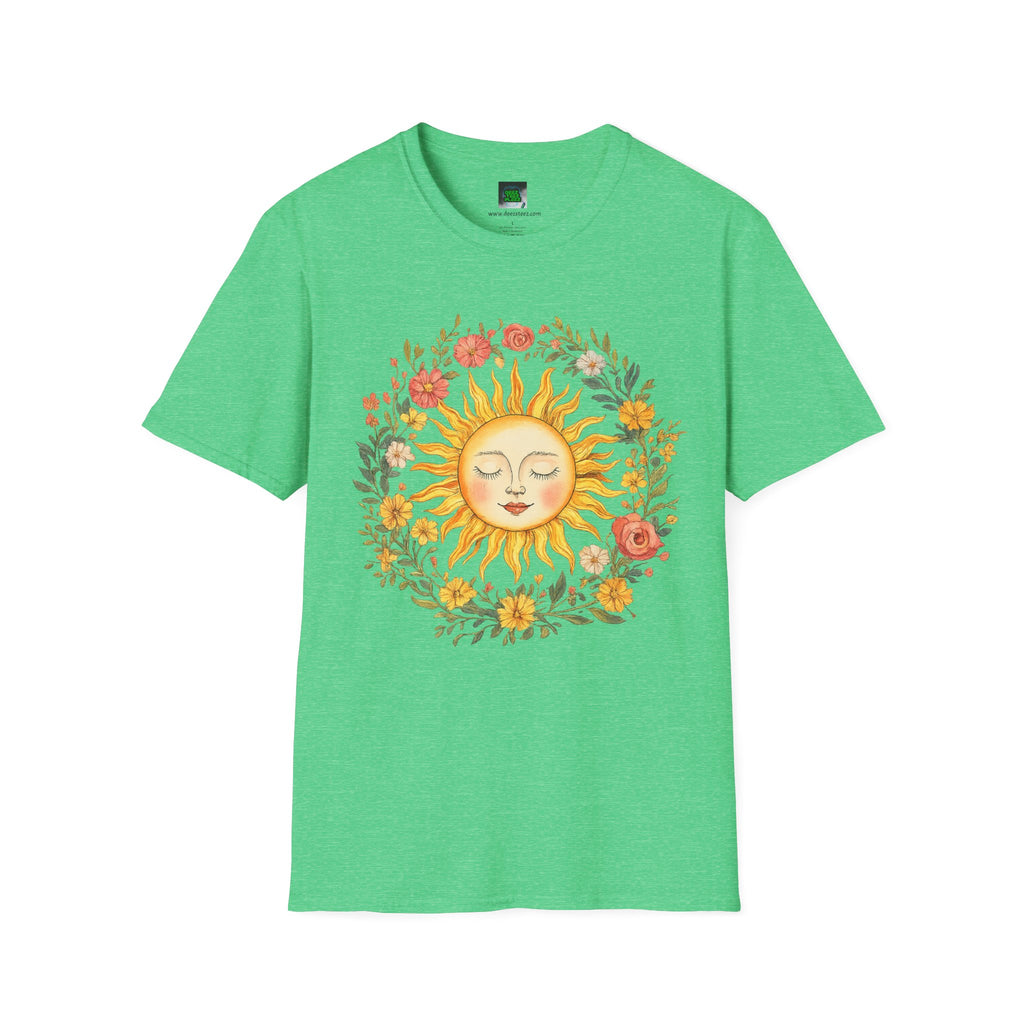 Sunflower Sun Tee — Floral Boho Sunface T-Shirt