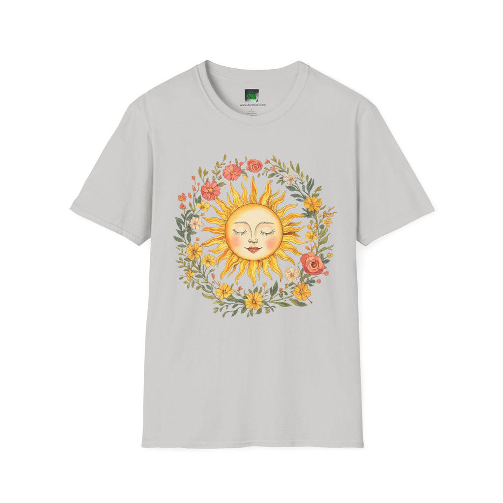 Sunflower Sun Tee — Floral Boho Sunface T-Shirt