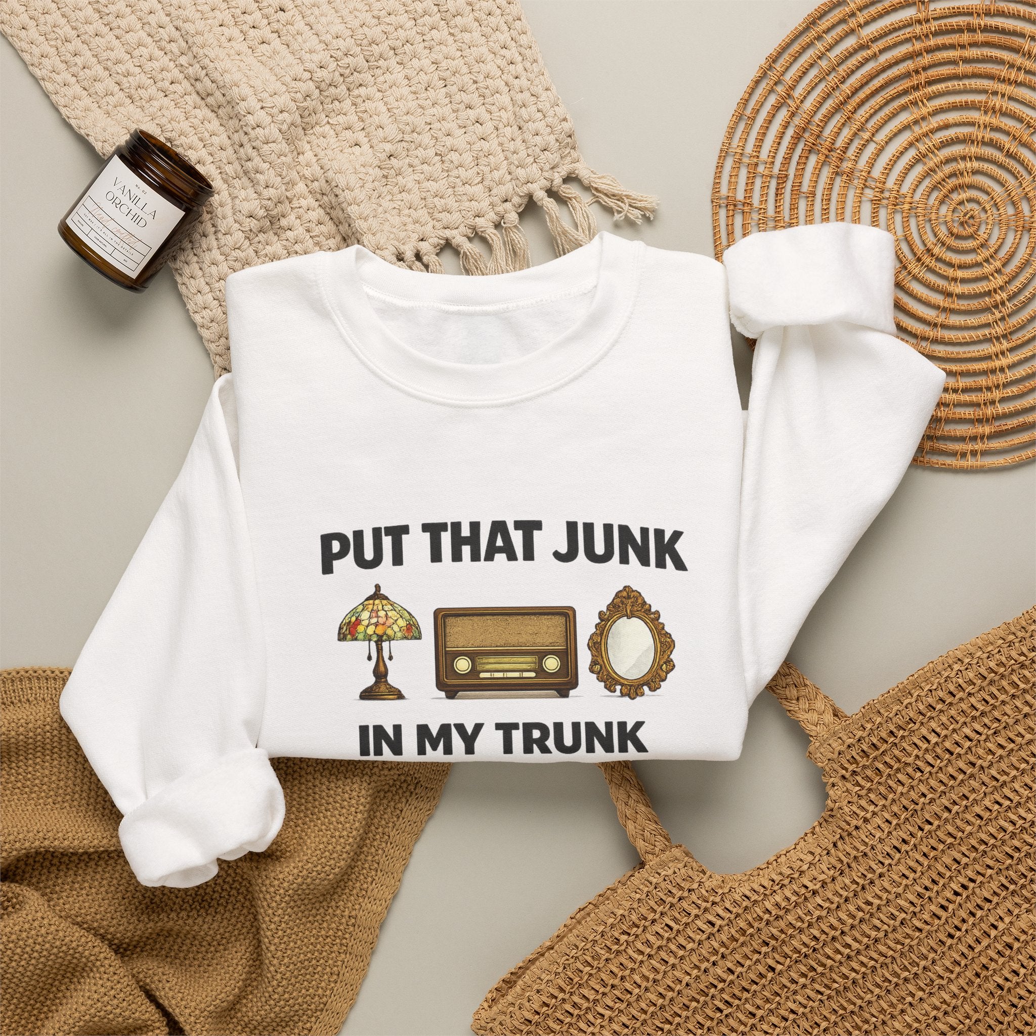 Put That Junk in My Trunk Vintage Thrift Crewneck Sweatshirt