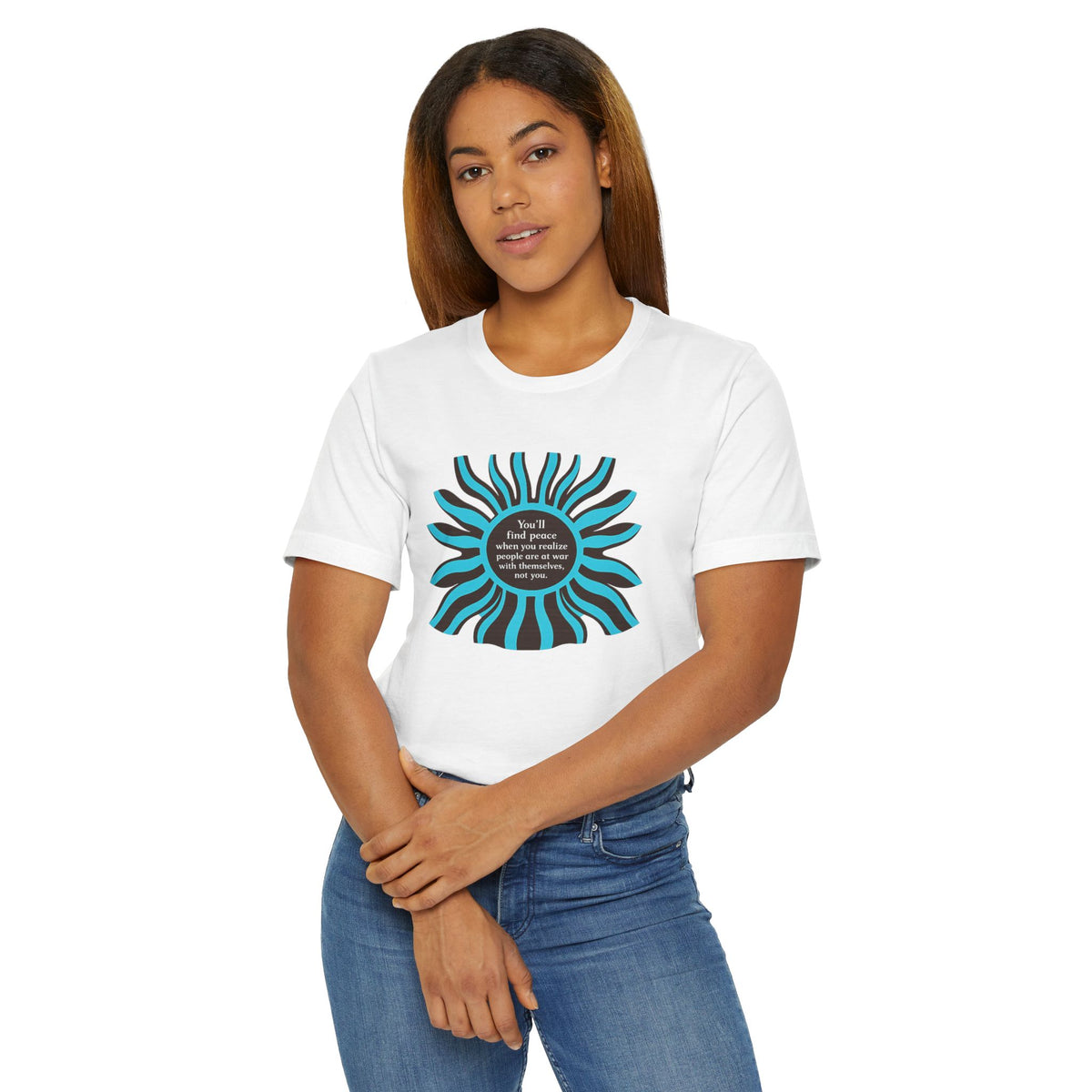 Sunburst Graphic T-Shirt — 'Don't Let Fear Decide' Inspirational Tee